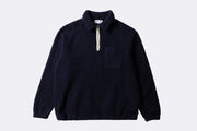 Polo Edmmond Studios Unconventional Zip Polo Plain Navy para hombre